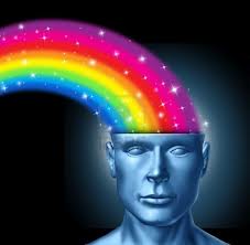 rainbow from his head